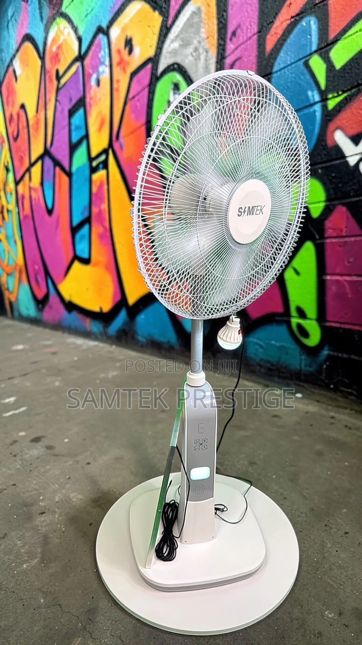 SamTek 16inch Rechargeable Solar Fan