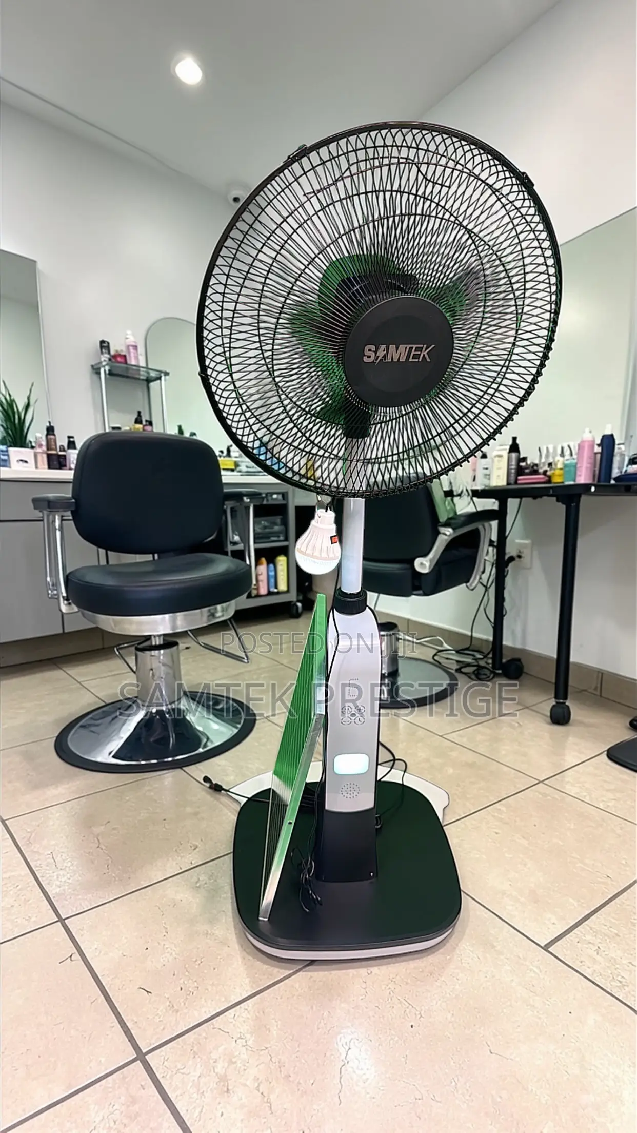 SamTek 18inch Rechargeable Solar Fan