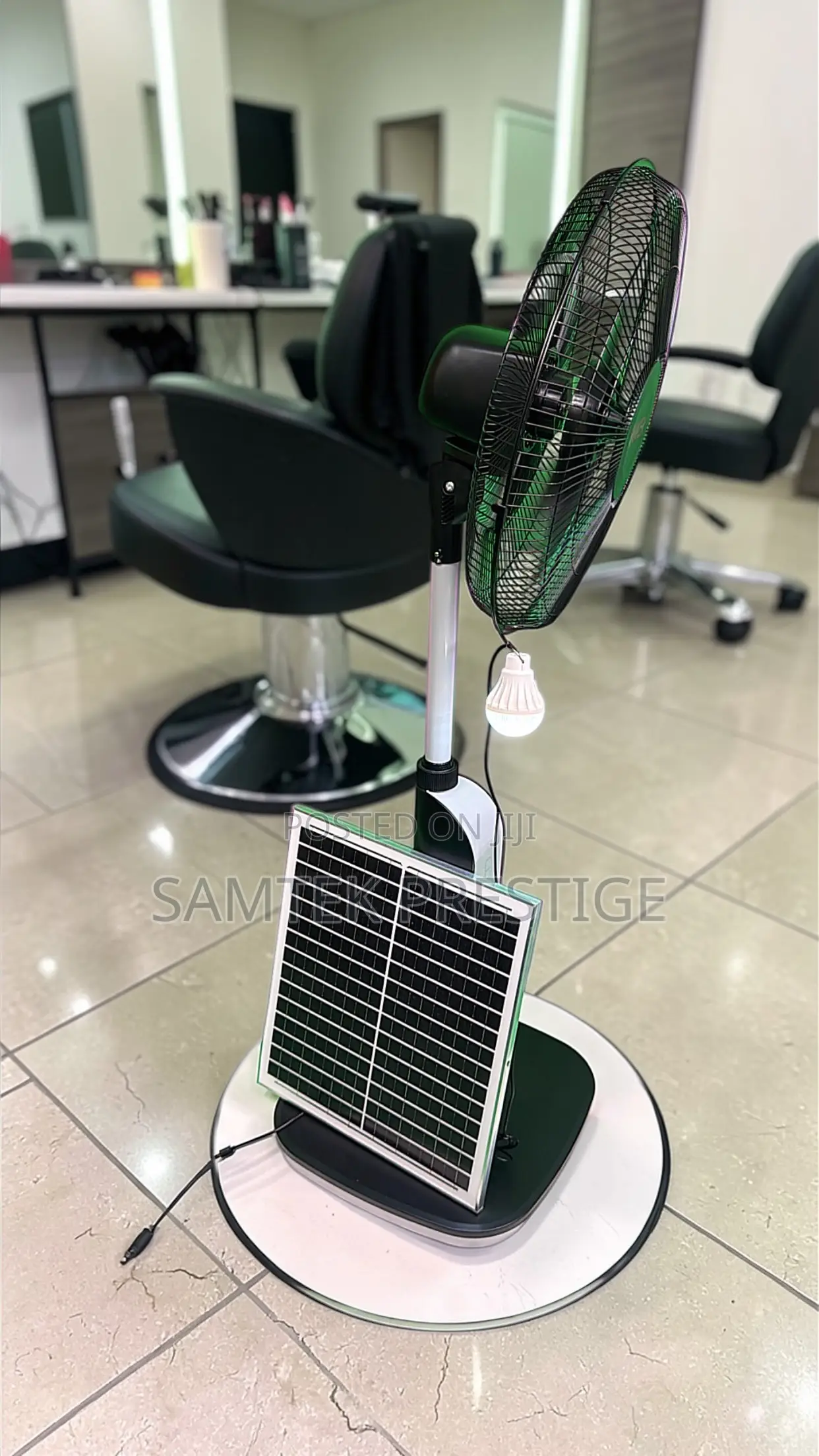 SamTek 18inch Rechargeable Solar Fan