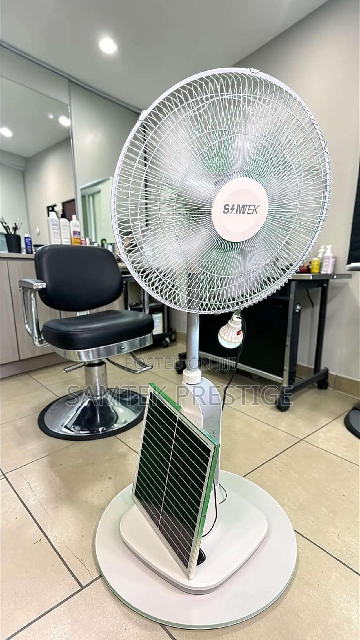 SamTek 18inch Rechargeable Solar Fan