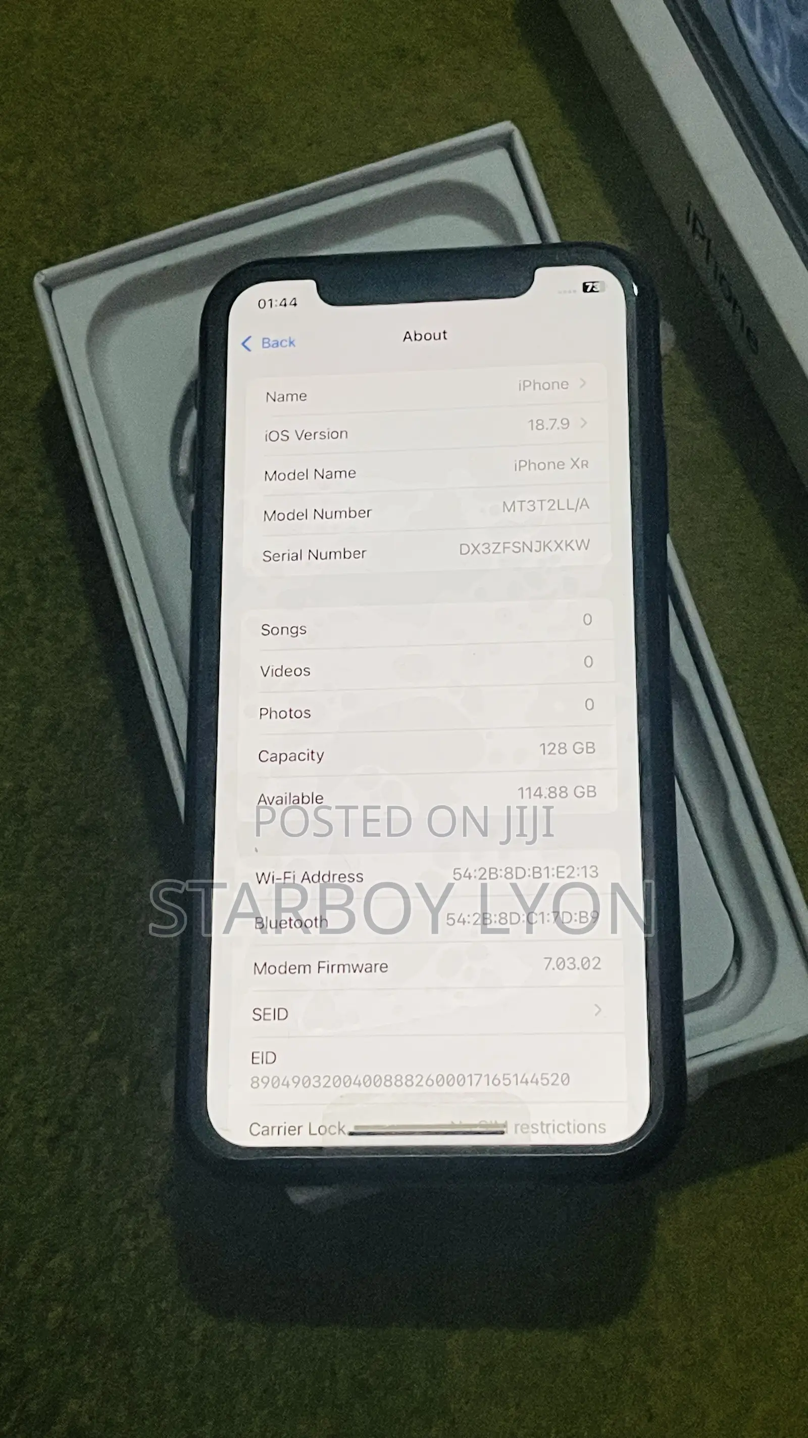 New Apple iPhone XR 128 GB Black