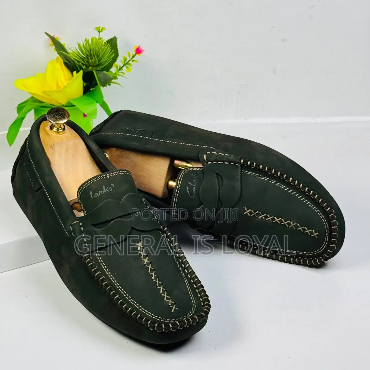 Leather Clarks Loafers Gum Sole Mens