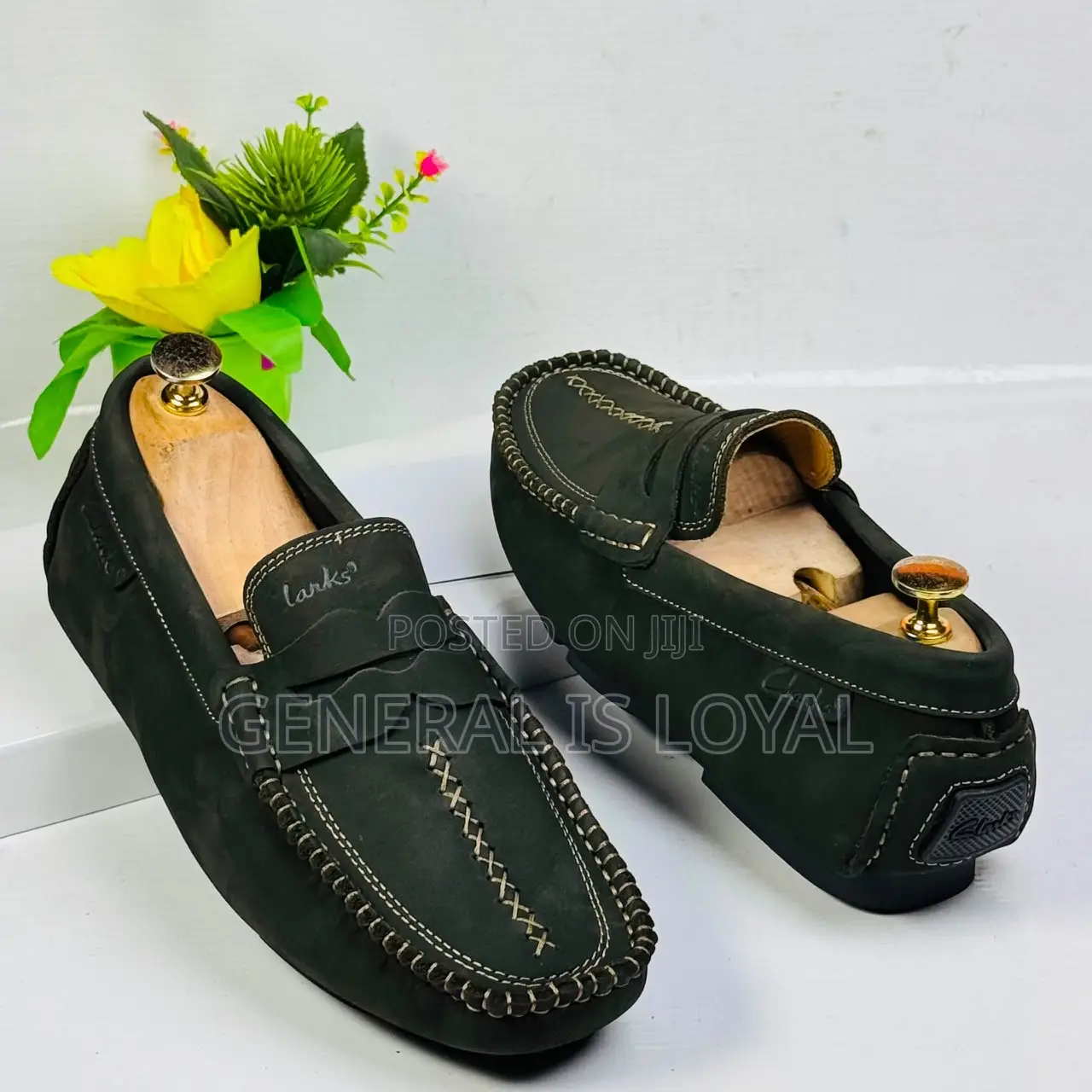 Leather Clarks Loafers Gum Sole Mens