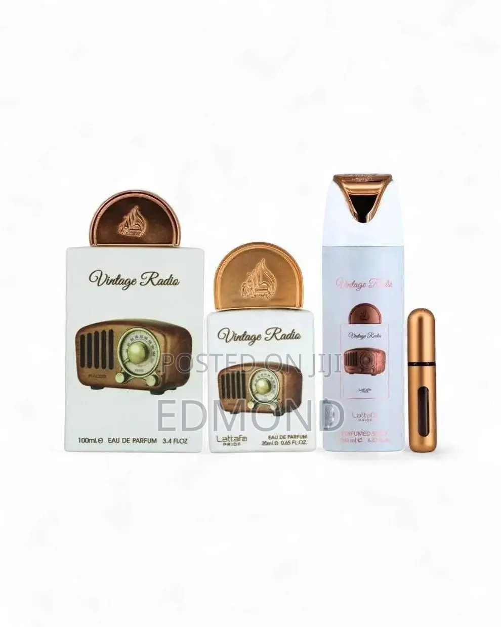 Lattafa Pride Vintage Radio 4-in-1 Perfume Gift Set | Long Lasting Ori
