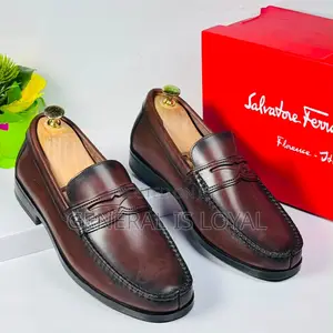Salvatore Ferragamo Brown Leather Men’s Classic Loafers Shoe