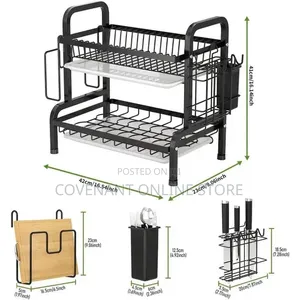 2 Tier Dish Rack for Kitchen Counter
