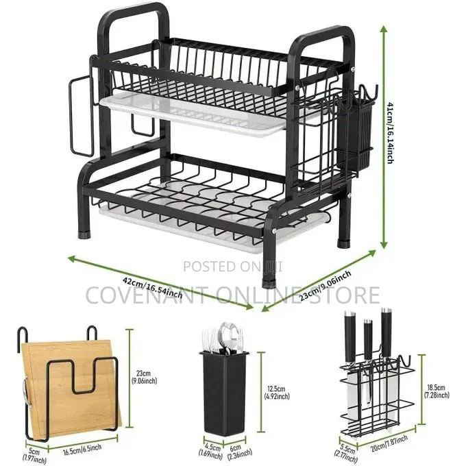 2 Tier Dish Rack for Kitchen Counter