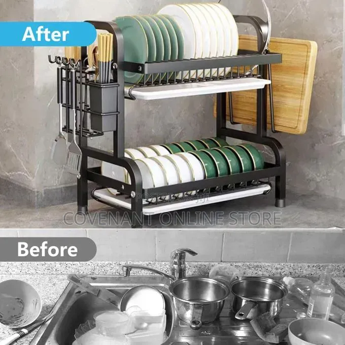2 Tier Dish Rack for Kitchen Counter