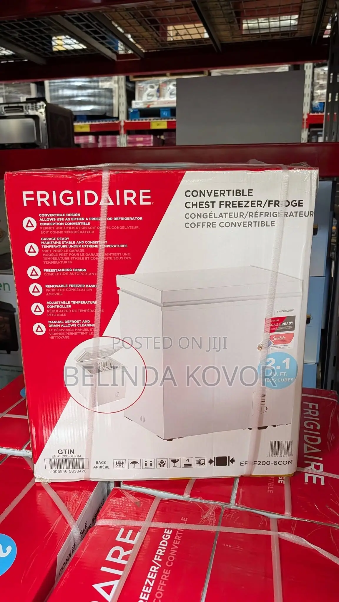 Frigidaire 18.5 In. 2.1 Cu Ft. White Garage Ready Convertible Chest