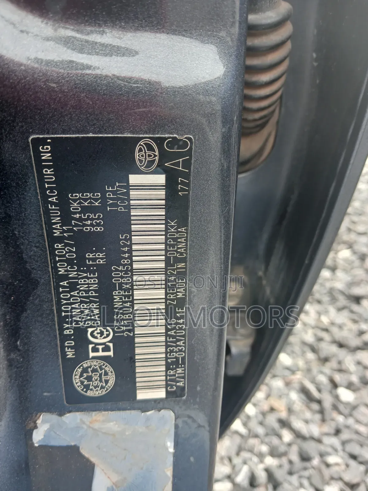 Toyota Corolla 2012 Gray