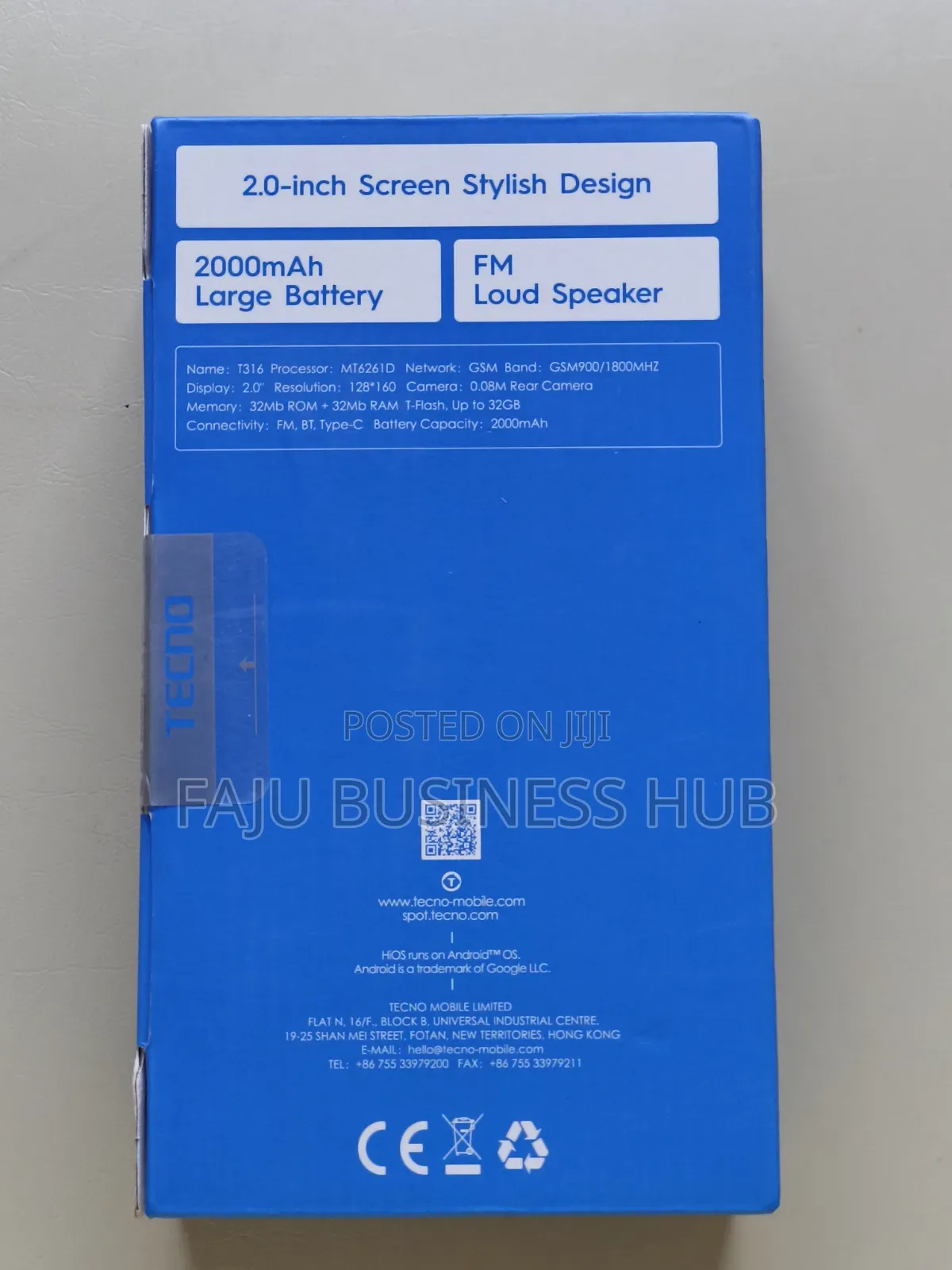 New Tecno T316 Blue