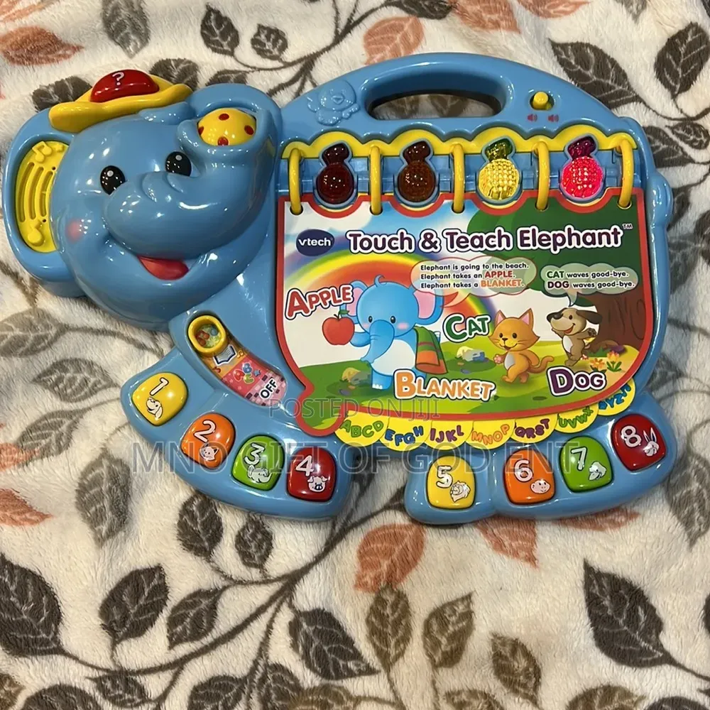 VTech Touch and Teach Elephant Book, Blue