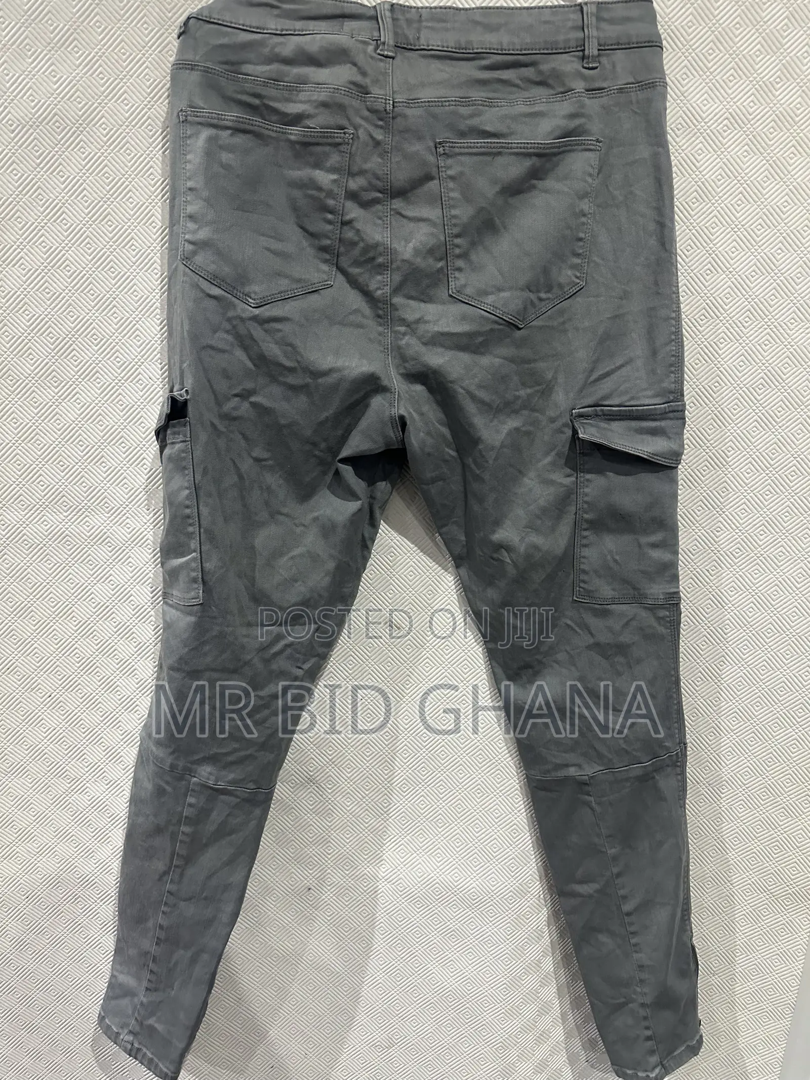 NEXT Women’s Grey Skinny High-Rise Cargo Jeans – UK 16 Long