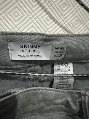 NEXT Women’s Grey Skinny High-Rise Cargo Jeans – UK 16 Long