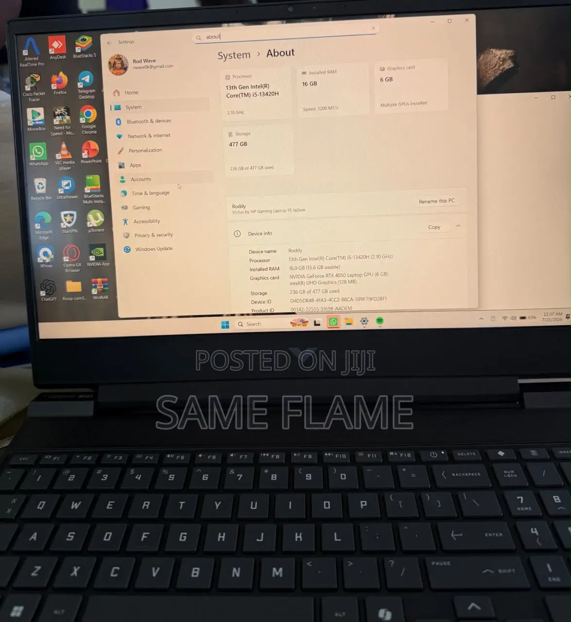 Laptop HP Victus 15 16GB Intel Core i5 SSD 512GB