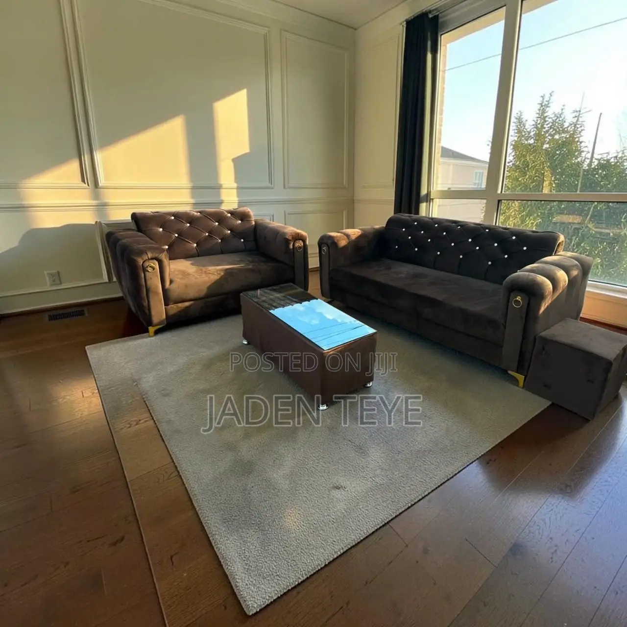 Brand New Golden Brown Fabric Sofa