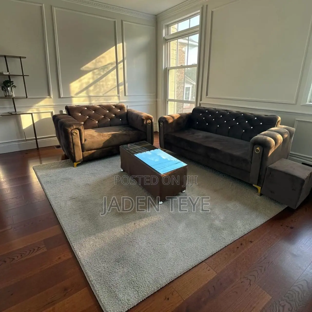 Brand New Golden Brown Fabric Sofa