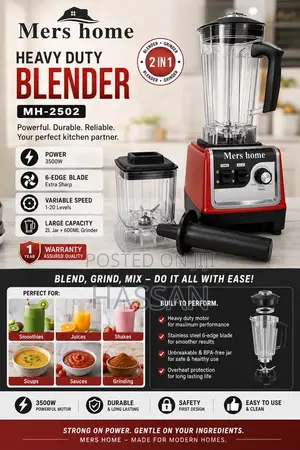 2in1 Commercial Blender 2Litres