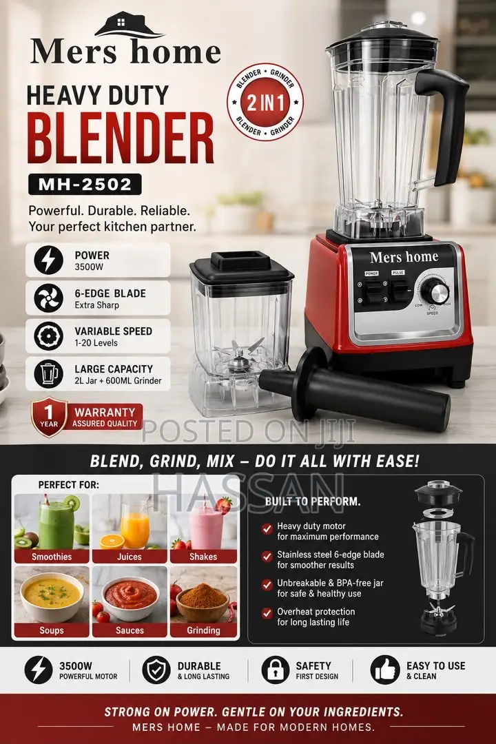 2in1 Commercial Blender 2Litres