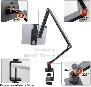 Adjustable Tablet and Phone Holder
Heavy and Solid 
Rotates 360°