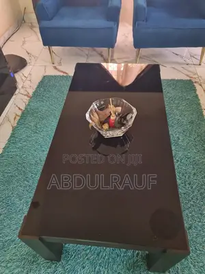 Modern Black Glass Top Coffee Table