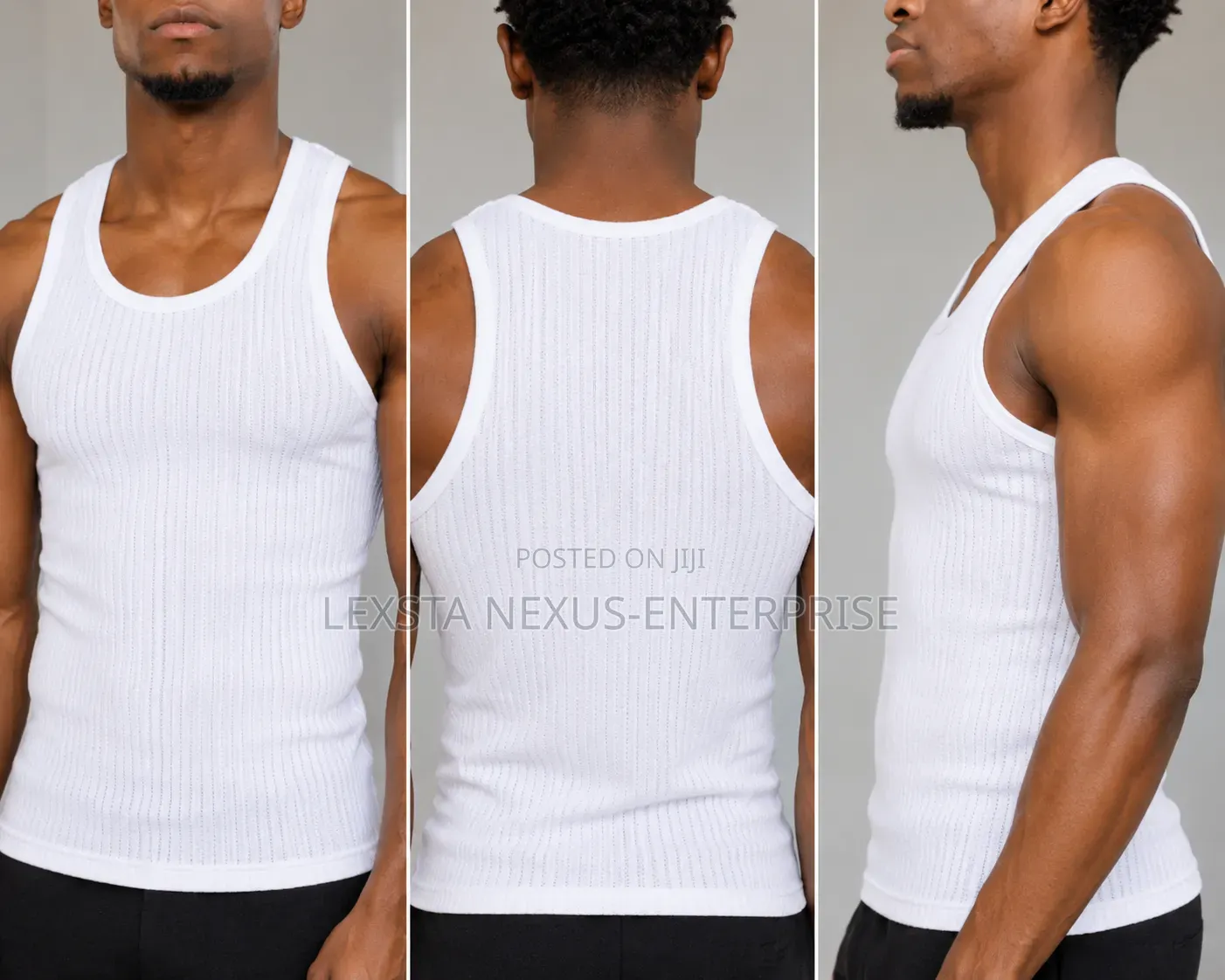 Men's White Vest - Singlet