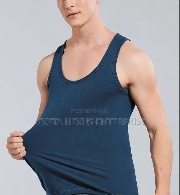 Men's Singlet - Black, Blue Grey