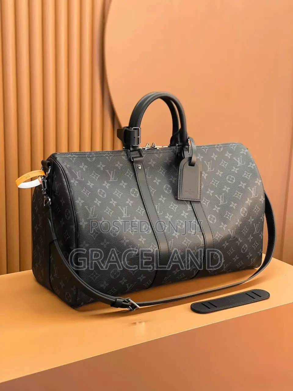 This Is Original Louis Vuitton Pure Real Leather Duffle TravelingBag