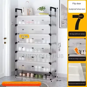 6 Layer Shoe Rack With Cover