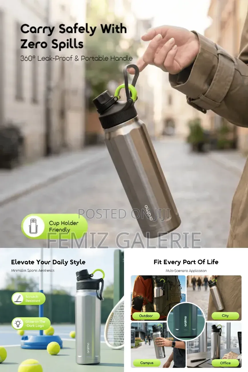 Oraimo RetroGeo 730 Sports Aesthetics 730ml Insulated Water Bottle