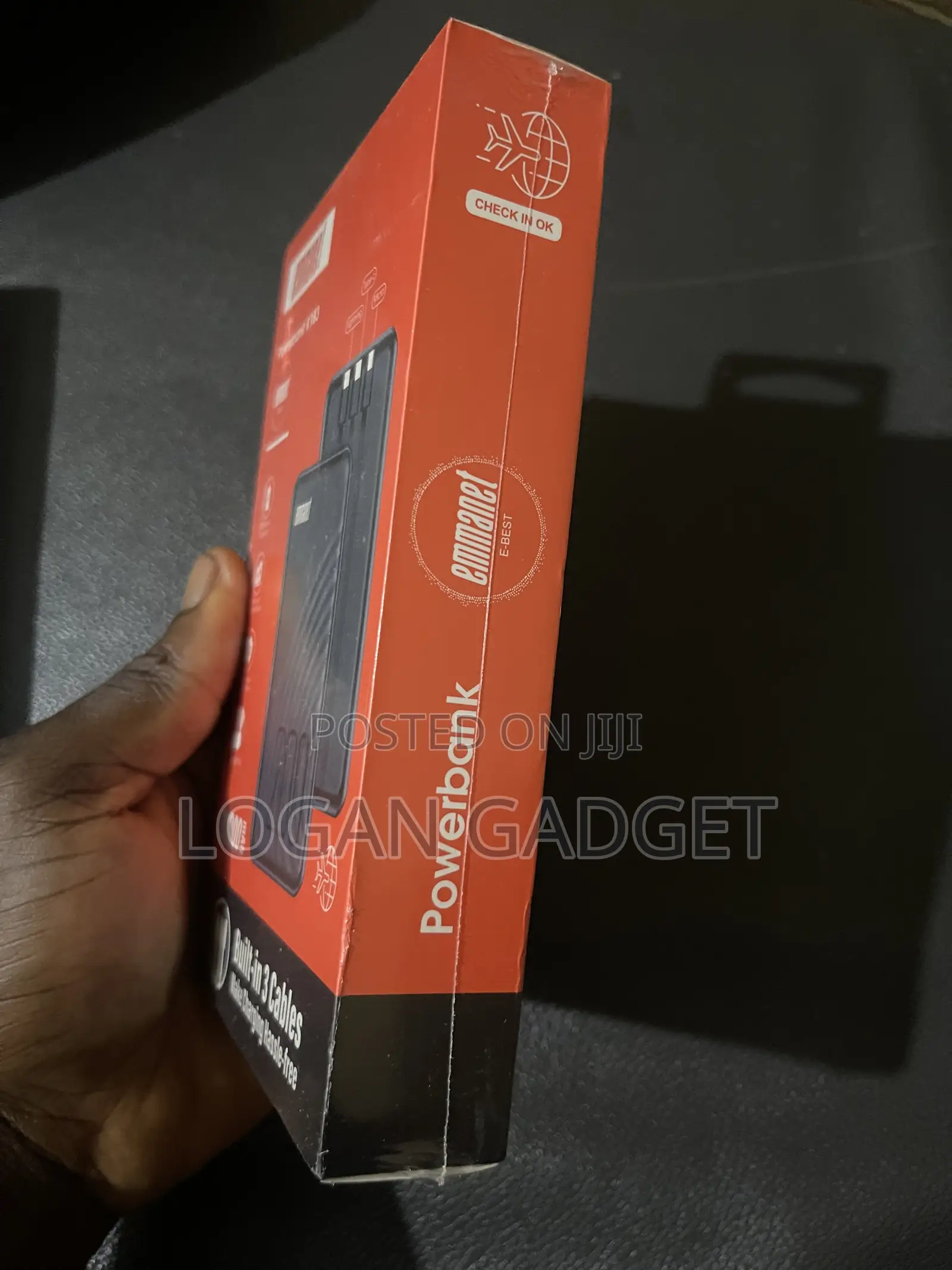Emmanet 20,000mAh Power Bank – Built-in 3 Charging Cables