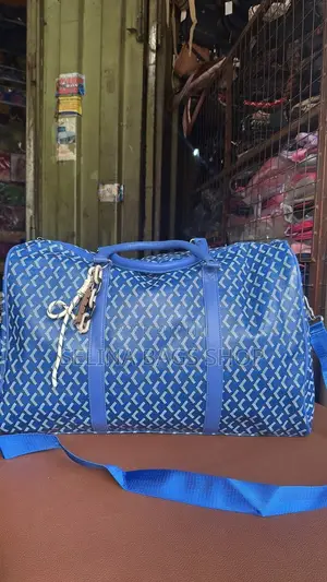 Goyard-Inspired Travel Duffle Bag