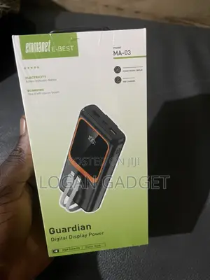 Emmanet 20,000mAh Power Bank – Built-in 3 Charging Cables