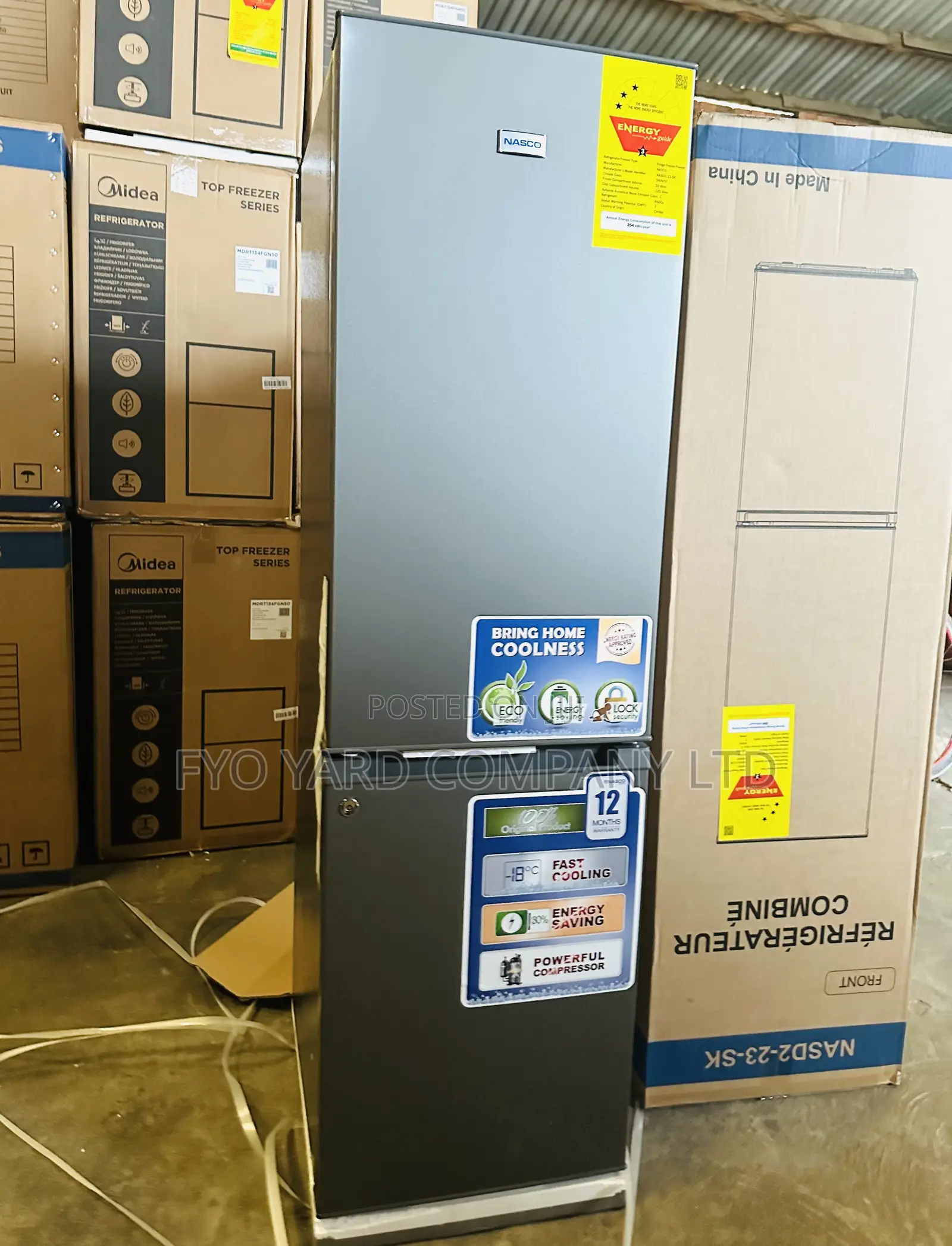 Latest Model Made Nasco 2 Doors Energy Efficient Fast Cooling Fridge