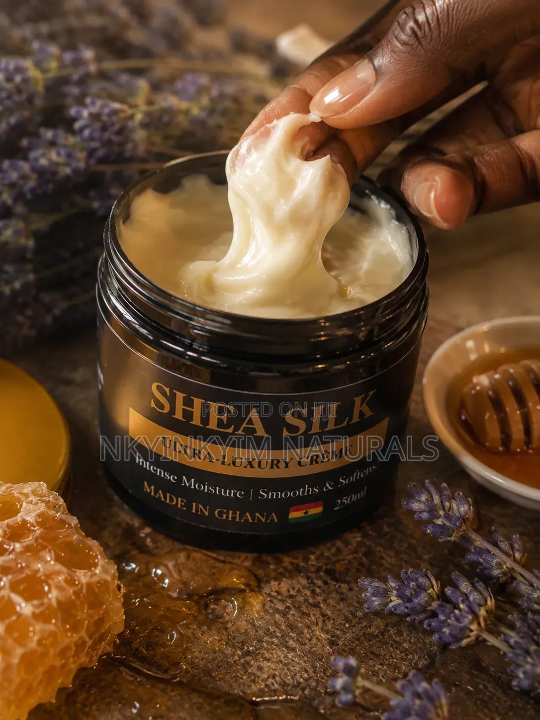 Nkyinkyim Naturals Shea Silk (Lavender + Honey)