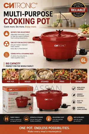 Multipurpose Electric Cooking Pot 6L