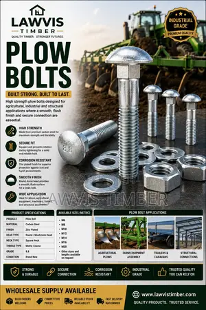 Premium Plow Bolts | Heavy-Duty Agricultural Structural Fasteners
