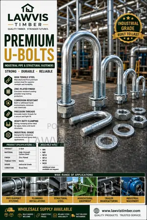 Premium U-Bolts | Heavy-Duty Pipe Structural Fasteners