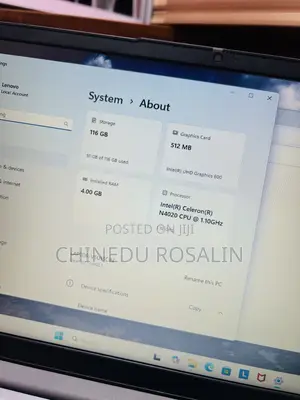 Laptop Lenovo IdeaPad 1 4GB Intel Celeron SSD 128GB