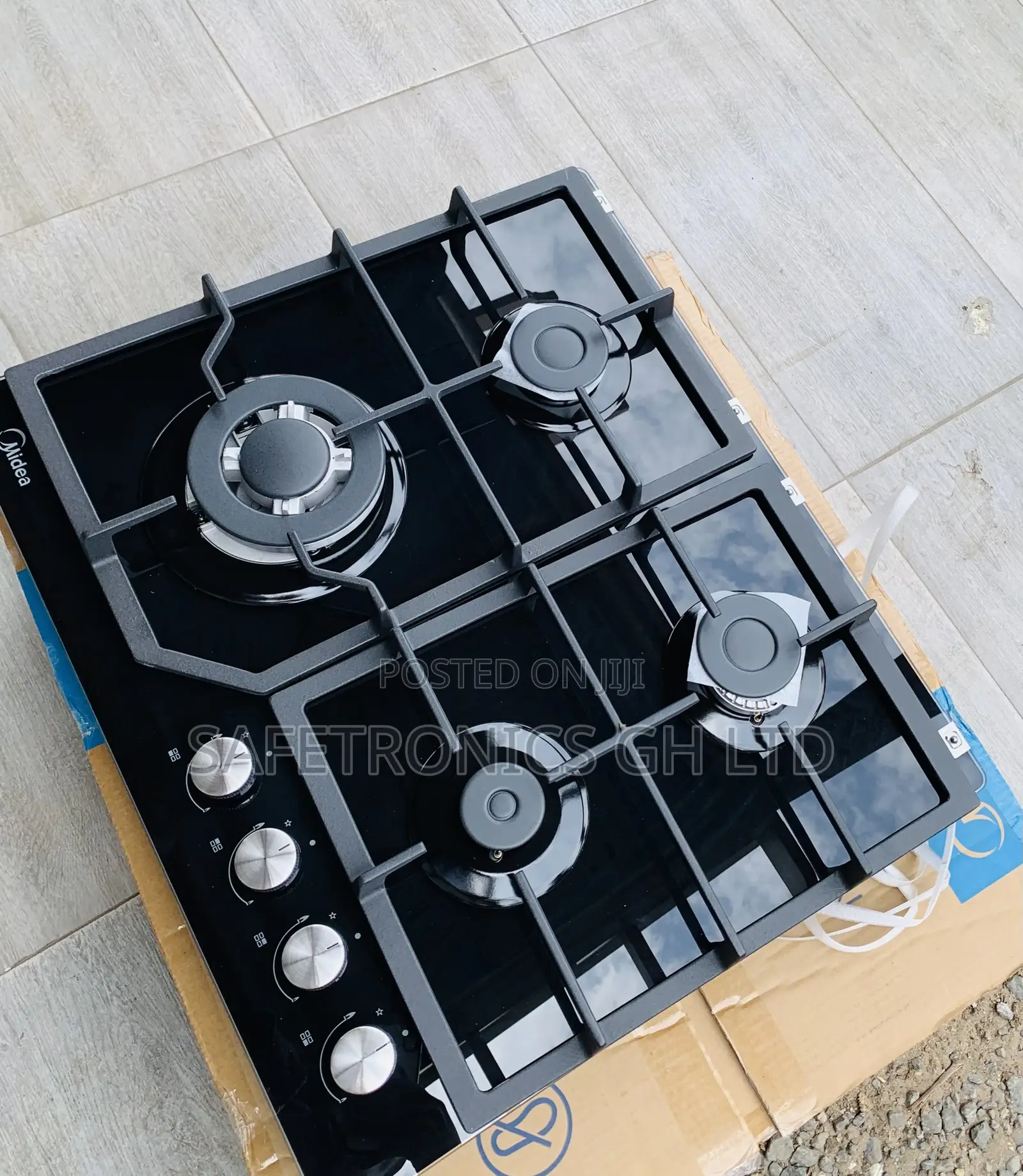 Try Out Sleek Midea 4 Burner 60cm Gas Hob – Black (60GJ084)