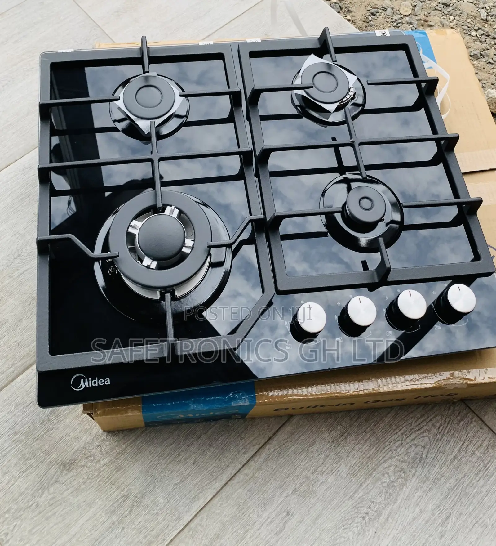 Top Class Midea 4 Burner 60cm Gas Hob – Black (60GJ084)