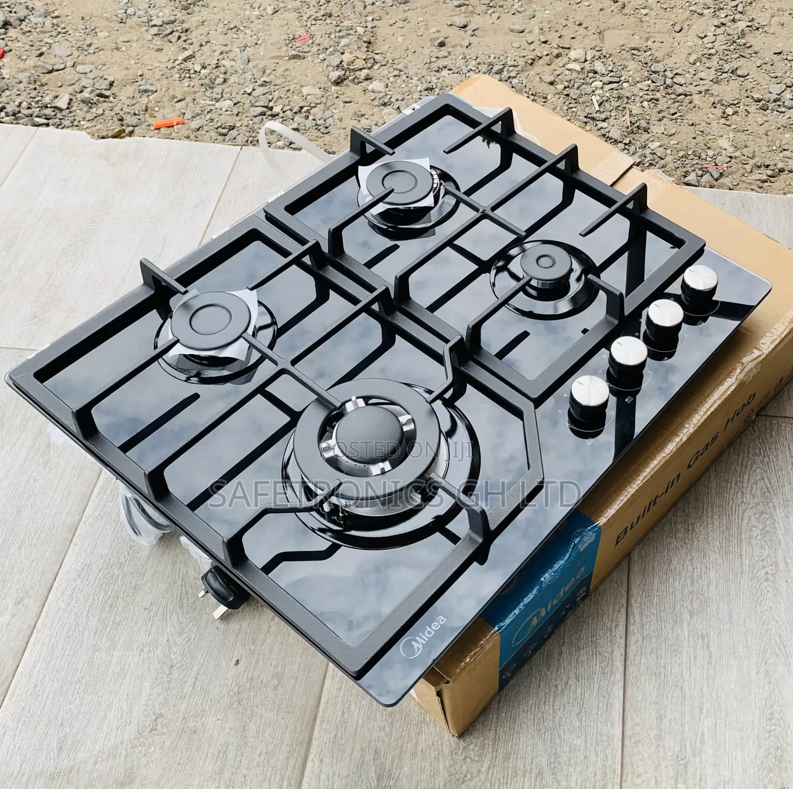 Top Class Midea 4 Burner 60cm Gas Hob – Black (60GJ084)