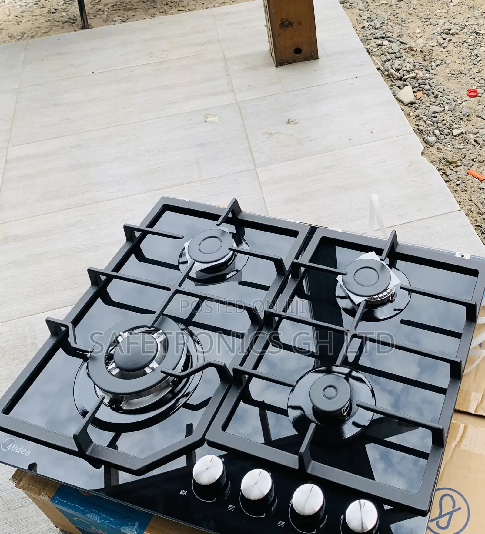 New Premium Midea 4 Burner 60cm Gas Hob – Black (60GJ084)