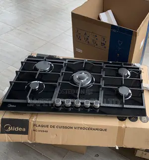 Super New Midea 90cm Gas Hob – Black Glass 90GP095