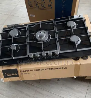 Lastest Sleek Midea 90cm Gas Hob – Black Glass 90GP095