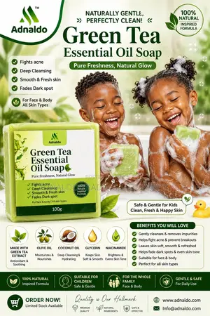Adnaldo Green Tea Essential Oil Soap