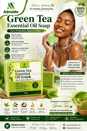 Adnaldo Green Tea Essential Oil Soap