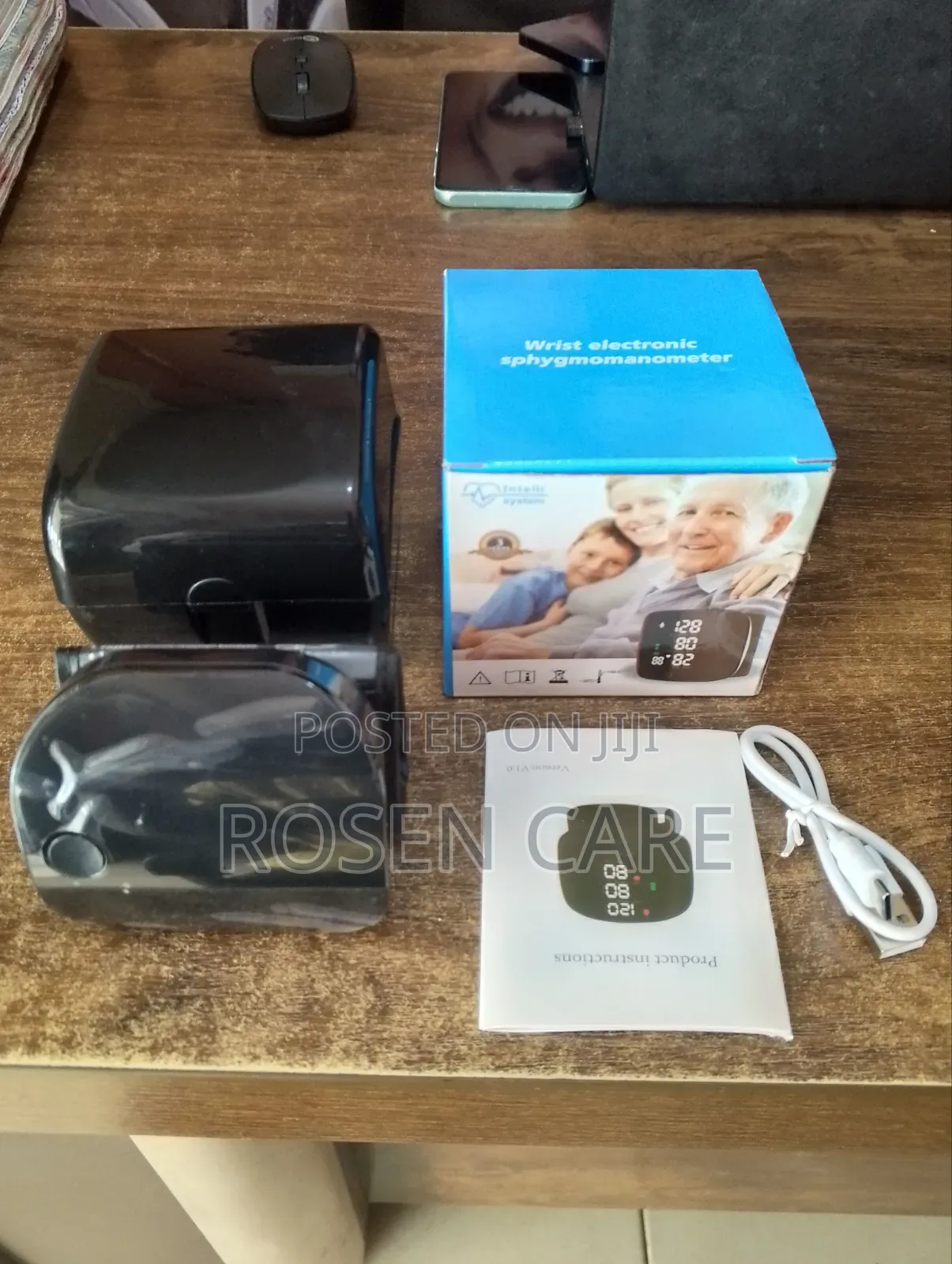 Portable Wrist Blood Pressure Monitor Bp Machine Sphygmomanometer