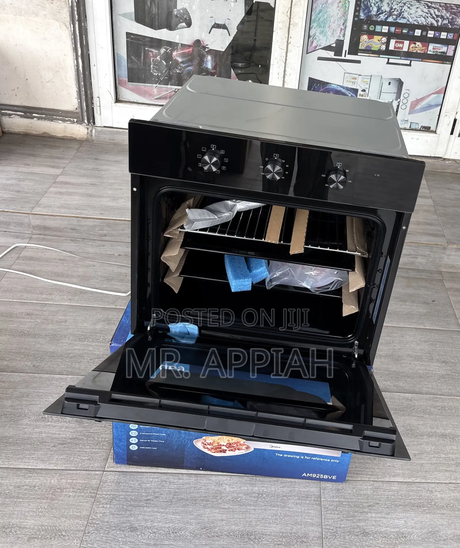 Check Out Durable Midea 60cm Built in Oven(Black) Glass 
