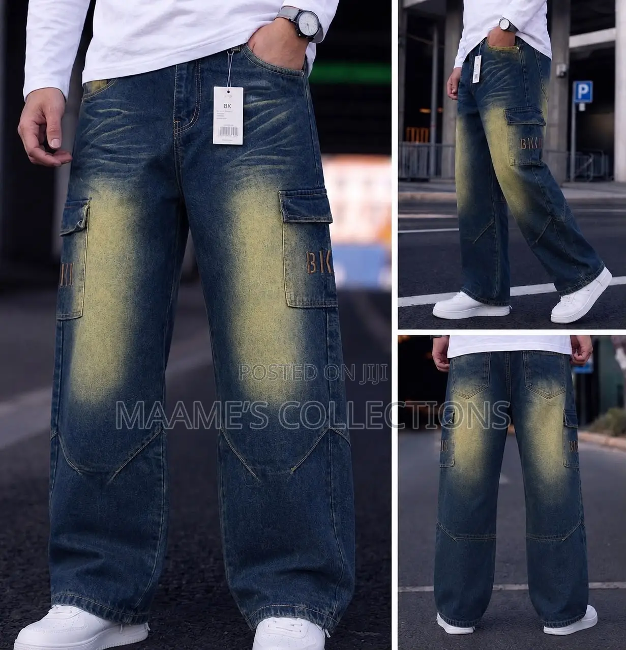 Luxury Designer Wide Leg Denim Jeans for Men (Sizes 30 - 38 )